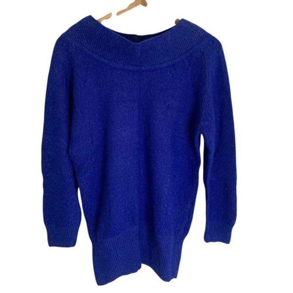 Vintage MAINFRAME Royal Blue Sweater - Silk Nylon Angora Material  Size Small